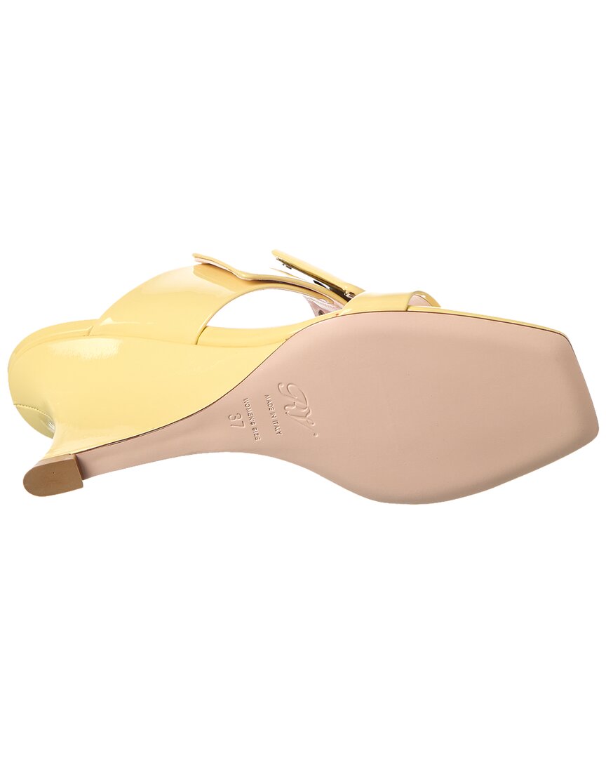 Roger Vivier Viv In The City Patent Wedge Sandal, желтый — фото 4