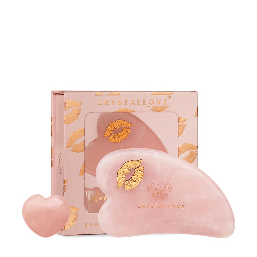 

Массажная пластина для лица CRYSTALLOVE из розового кварца Гуаша SELFLOVE