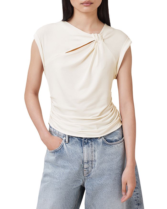 

Блузка с узлом спереди Robin Knot ALLSAINTS, желтый