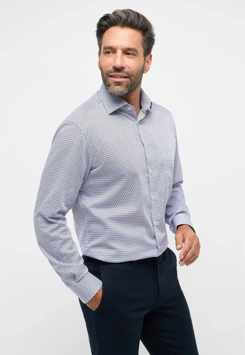 

Рубашка Eterna с длинными рукавами "MODERN FIT", синий