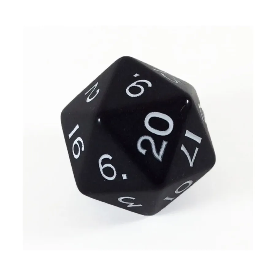 

Джамбо d20 - Черный, Dice - Jumbo Opaque (Koplow)