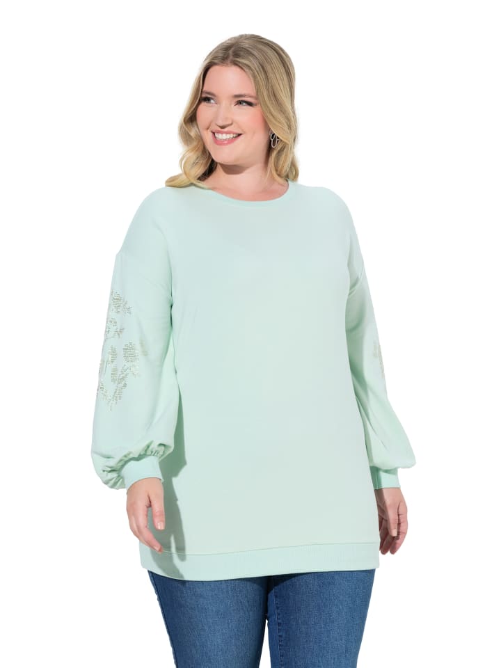 

MIAMODA Толстовка светло-нефритово-зеленого цвета