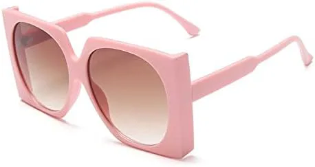 

Винтажные солнцезащитные очки большого размера для женщин, градиентные, черно-коричневые, женские, с защитой от УФ-излучения UV400, мужские очки MTZJH, 11