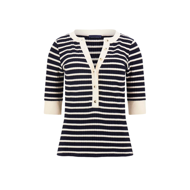 

GUESS Трикотаж Women's S7AL Blue White Stripes Полуоткрытый воротник Moderate Others