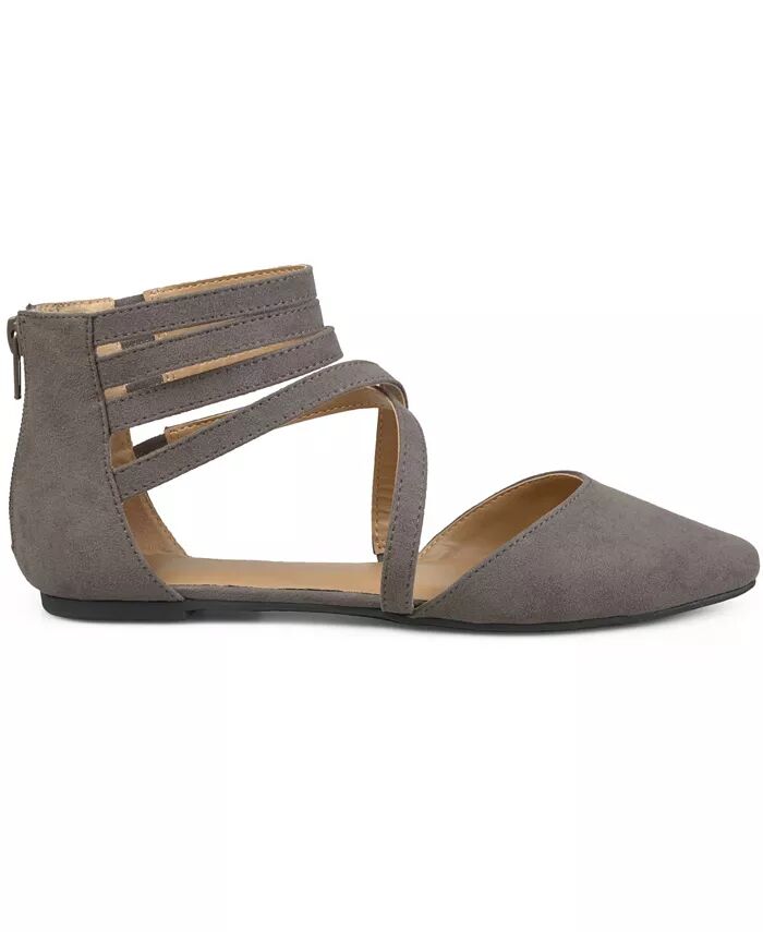 Женские балетки Marlee Strappy с острым носком Journee Collection, серый — фото 2