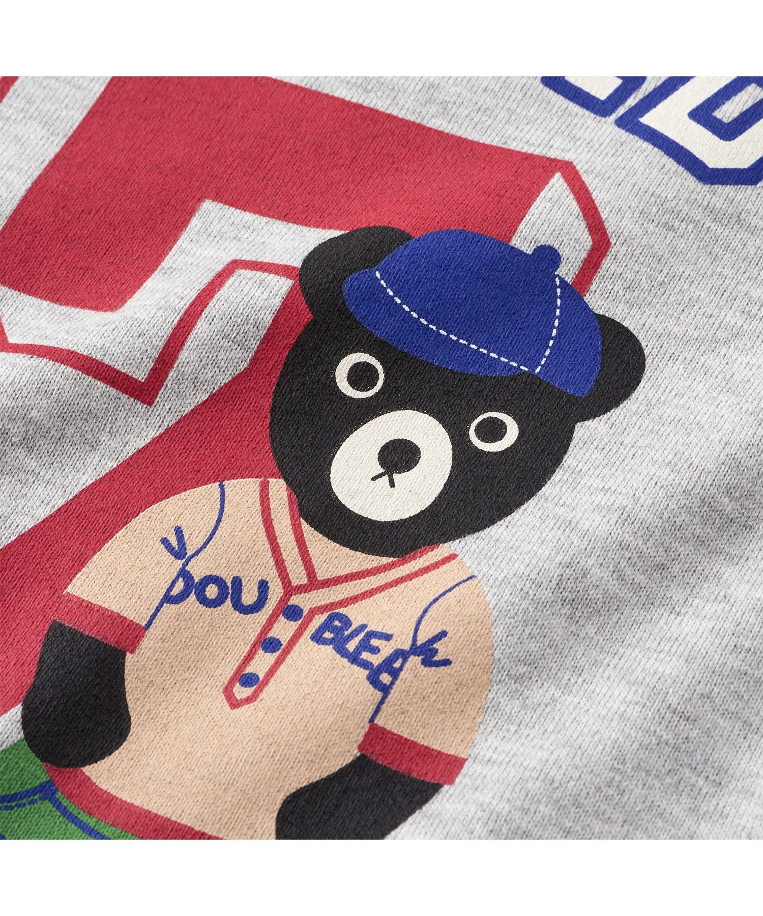Детская футболка с длинным рукавом Baseball Bear DOUBLE_B серый — фото 3