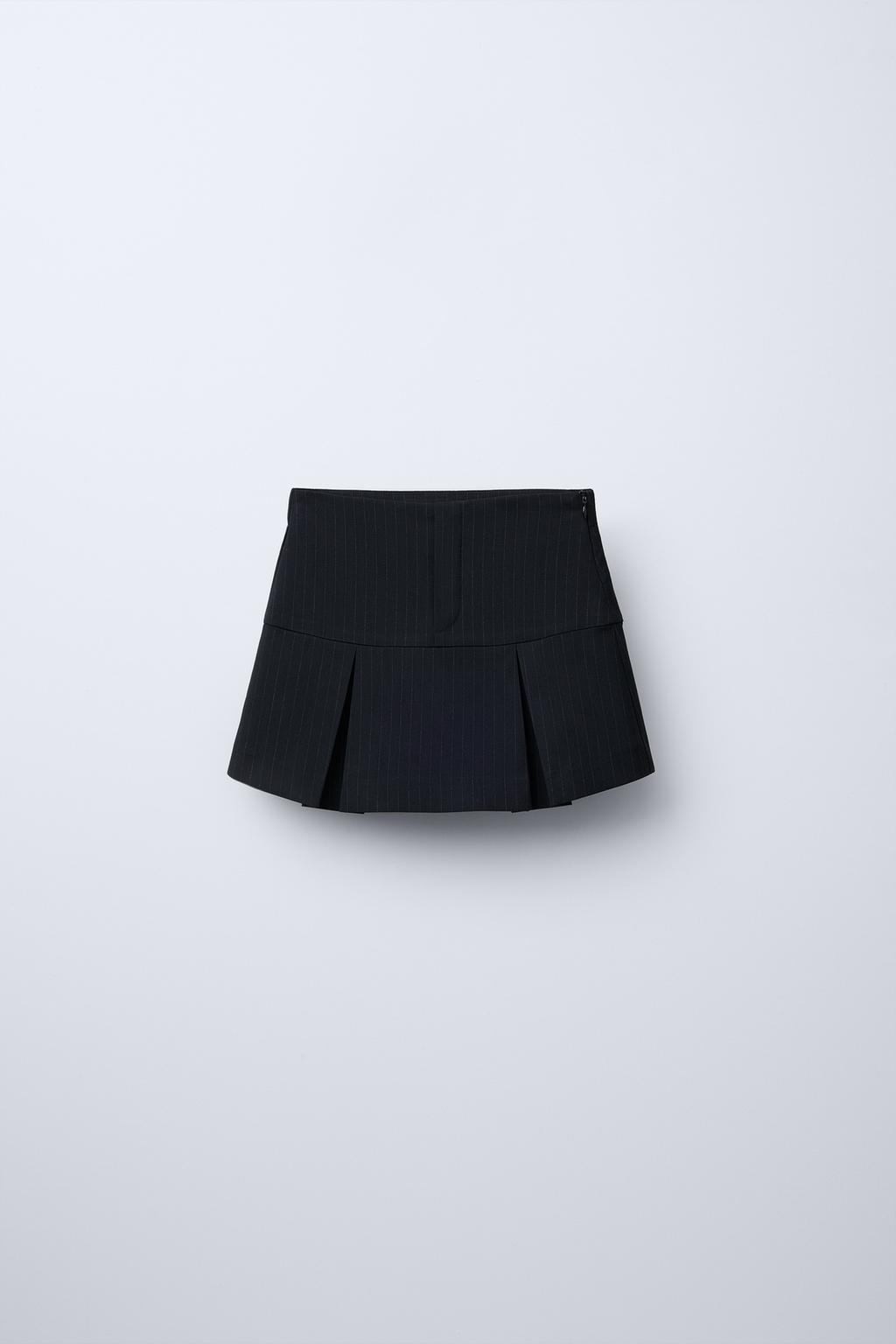 

Юбка-бермуды в полоску ZARA, темно-синий