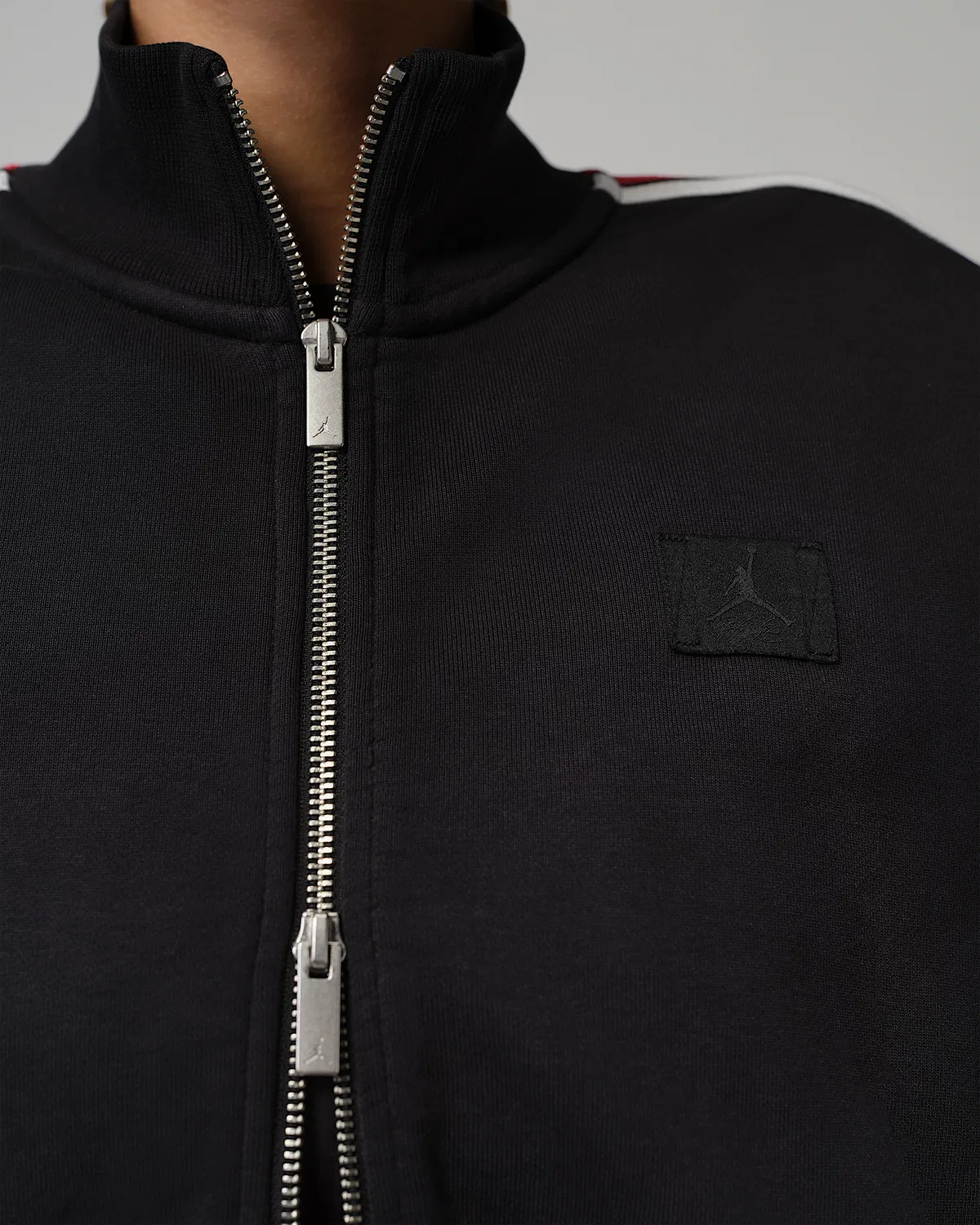 Женская флисовая куртка на молнии Jordan Flight Fleece, Black/Dark Smoke Grey — фото 4
