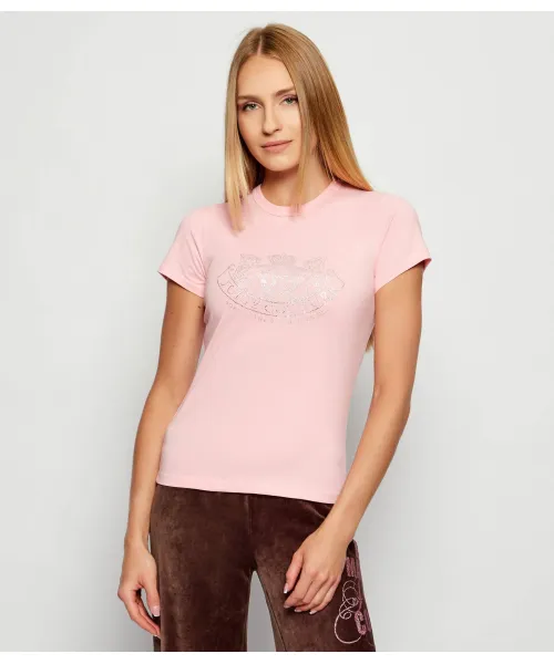 

Футболка с изображением собаки Хилтон Slim fit Juicy Couture, розовый