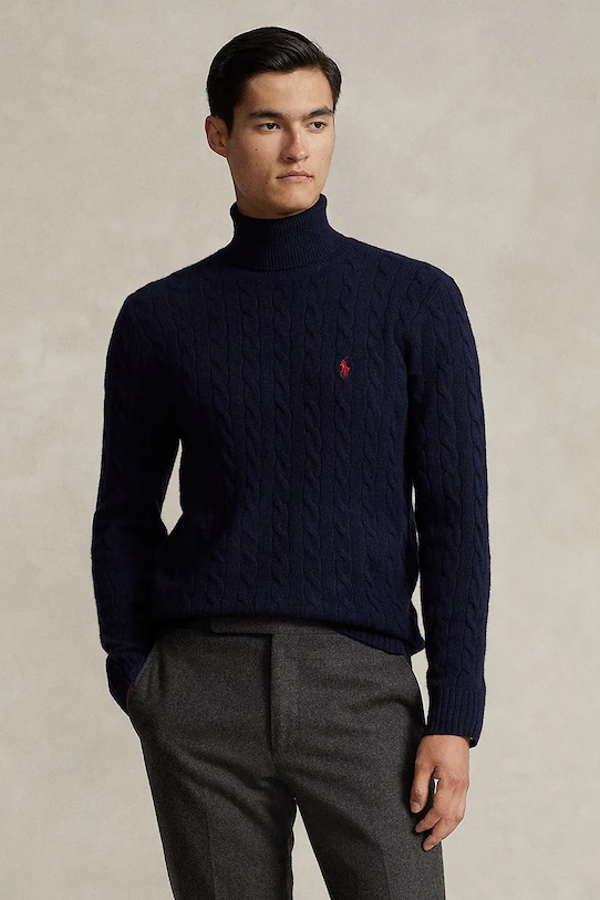 

Шерстяной свитер Polo Ralph Lauren, темно-синий