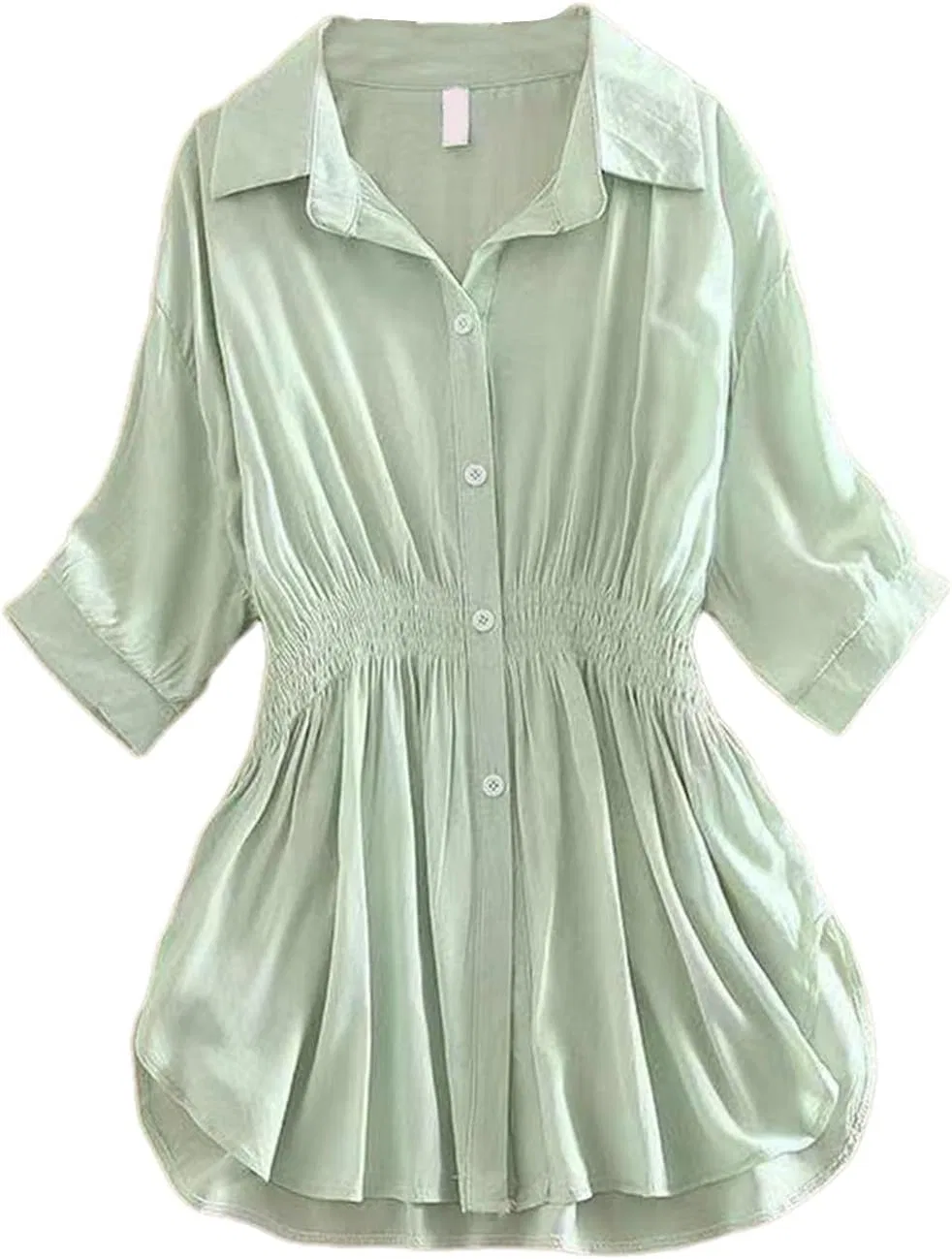 Блуза с V-образным вырезом, Button-Down Tunic, черный — фото 3