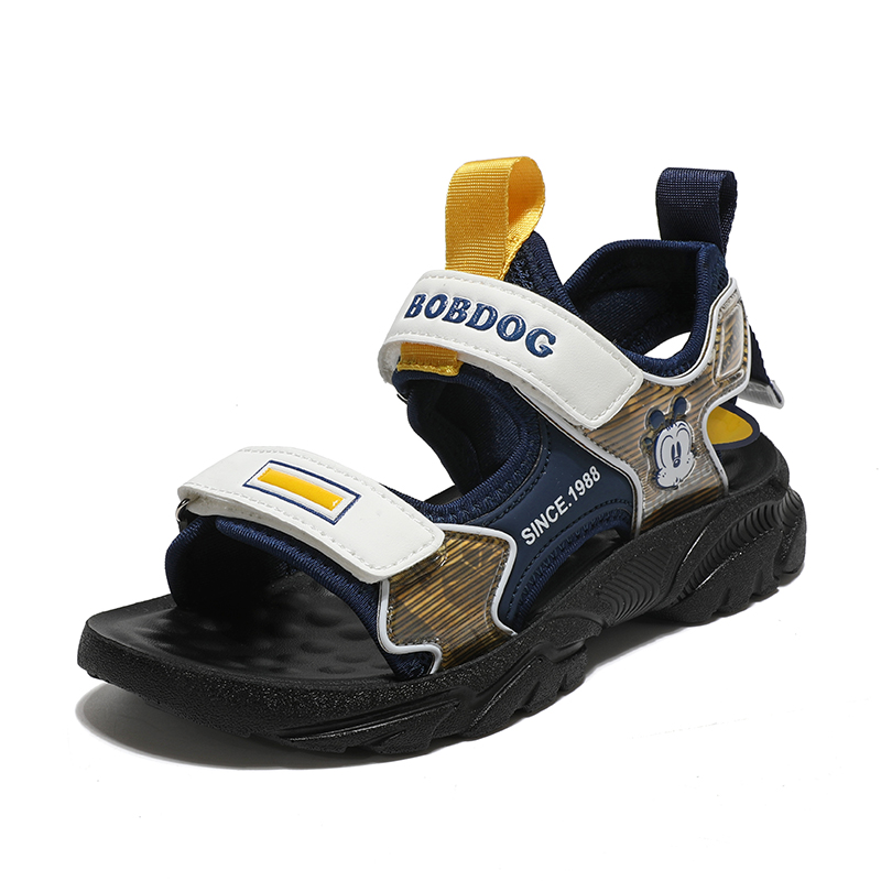 

Детские сандалии для детей от 3 до 7 лет BOBDOG, черный/золотой