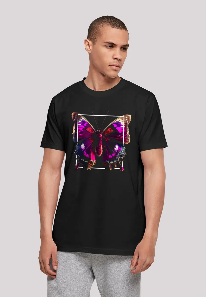 

F4NT4STIC Футболка "Pink Butterfly TEE UNISEX", принт, черный