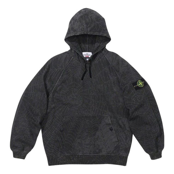 

Толстовка x stone island fw23 week10 hoodie 'black' Supreme, черный