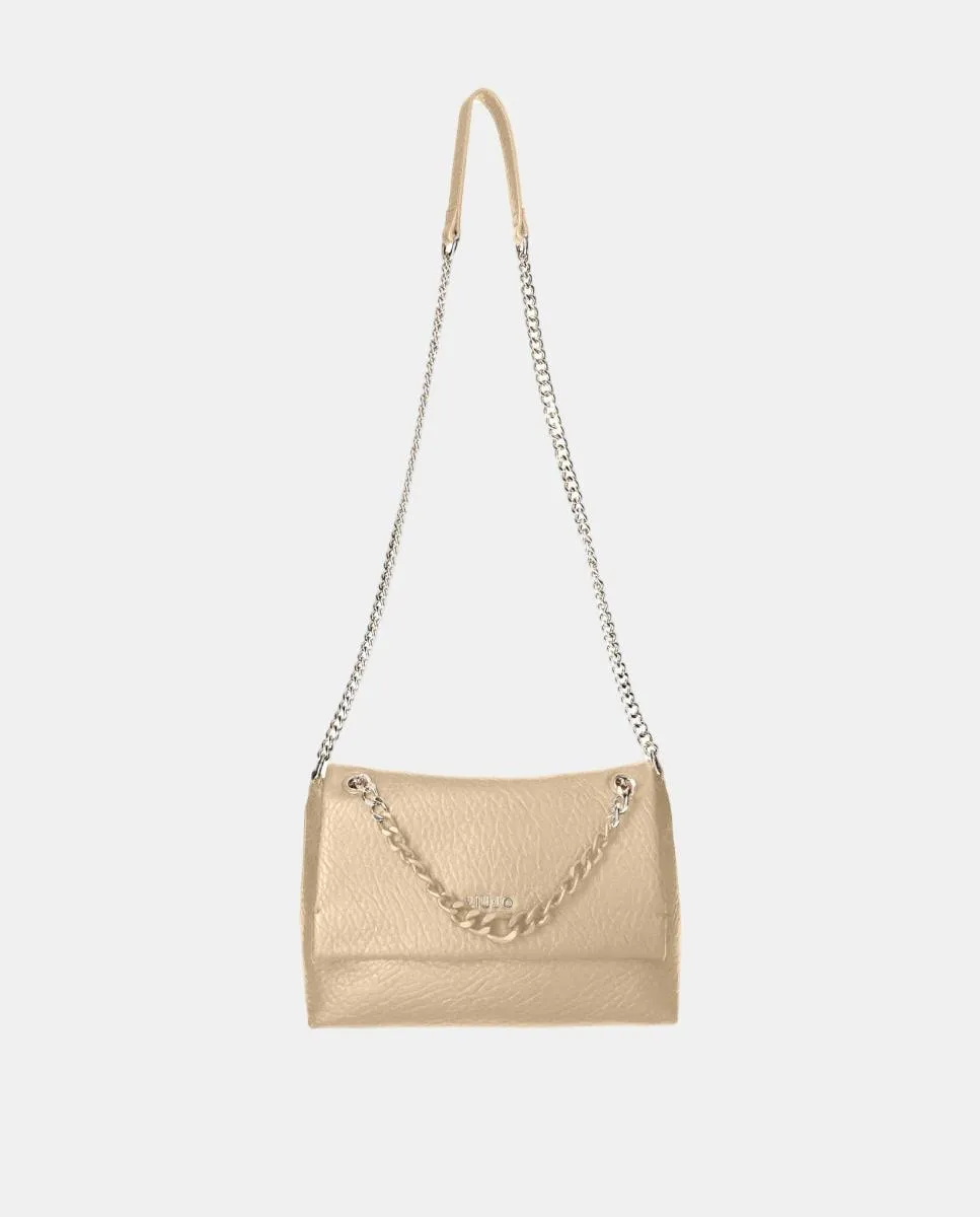 

Сумка через плечо с клапаном и цепочкой в тон LIUJO, серо-коричневый