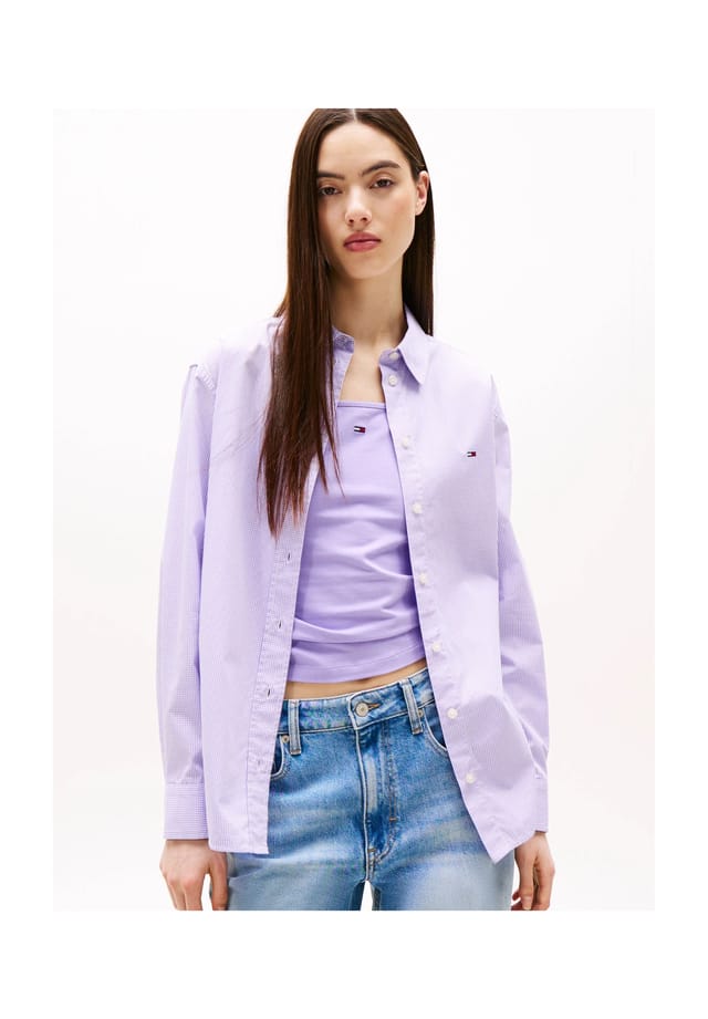 

Рубашка блузка вышивка Tommy Jeans, цвет 0 0p4 ophelia pur