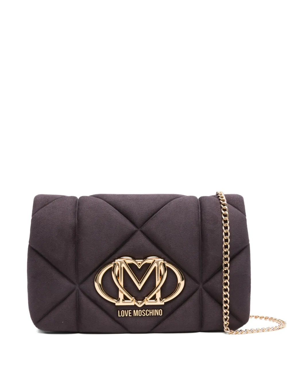 

Стеганая сумка на плечо с логотипом Love Moschino, фиолетовый