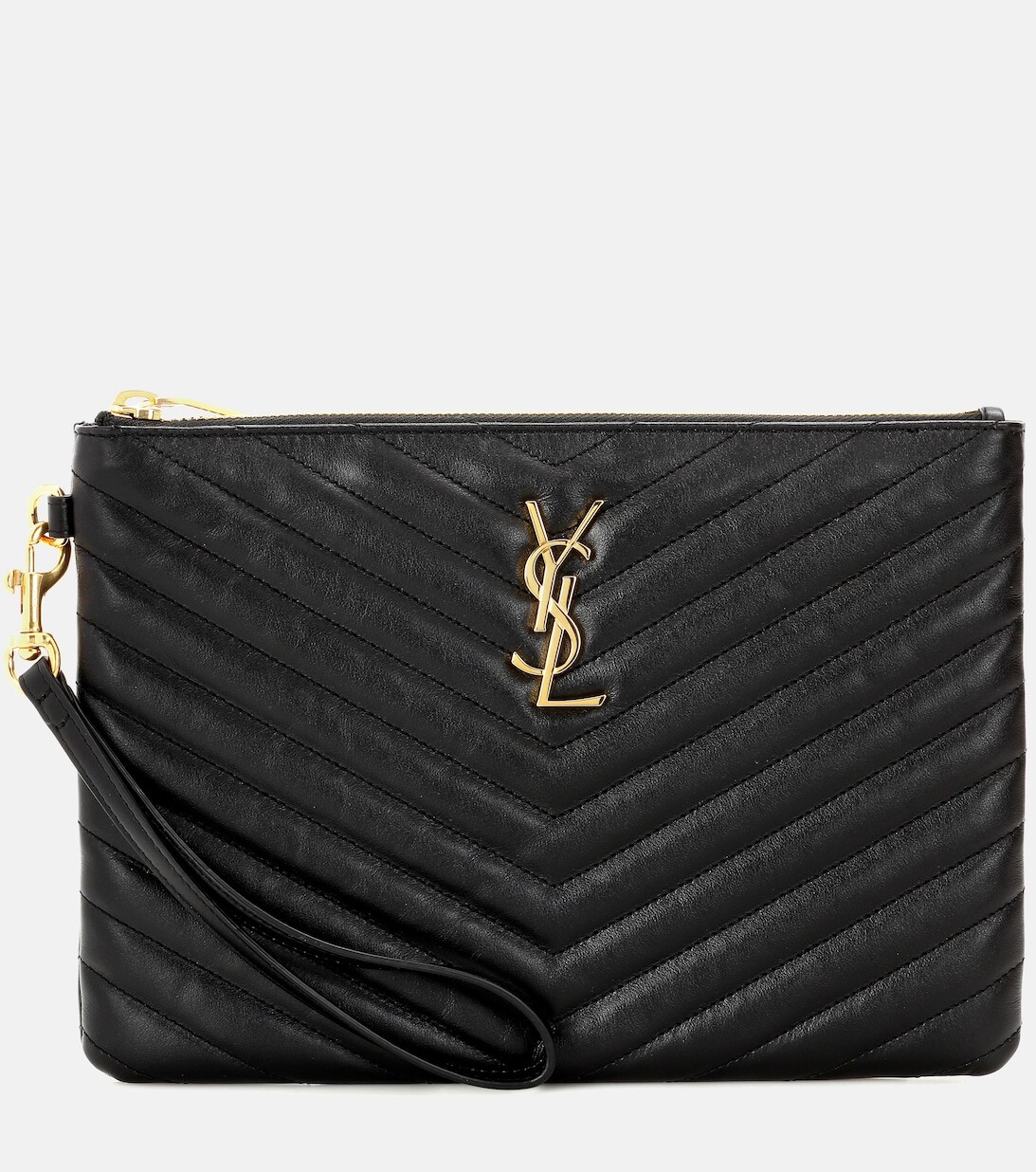 

Клатч Cassandre из матовой кожи Saint Laurent, черный