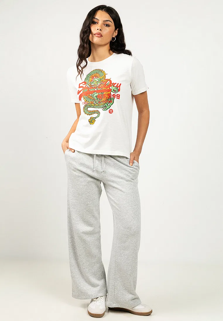 Футболка, свободный крой, Vintage Tokyo Superdry, белый — фото 4