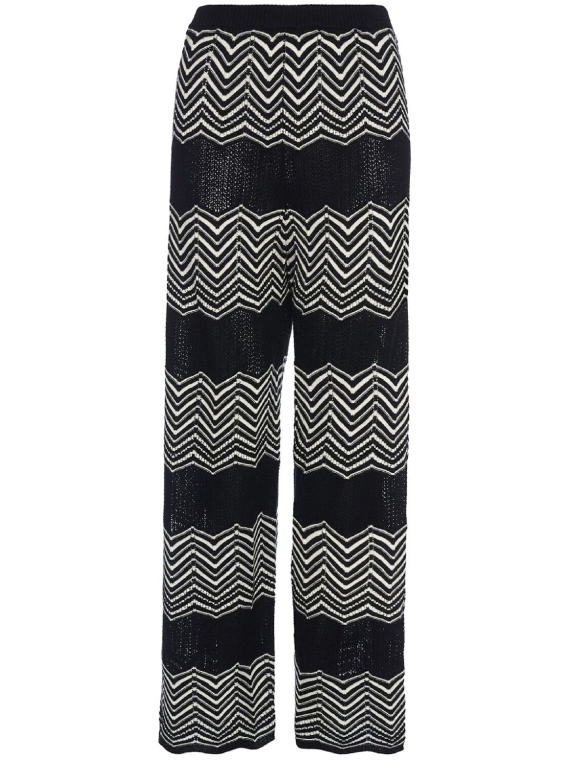 

ERES Sugar chevron-pattern wide trousers, черный