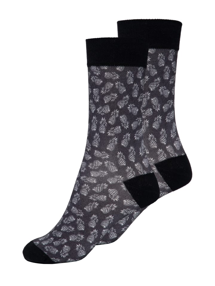 

Черные носки King Kerosin с рисунком ананаса