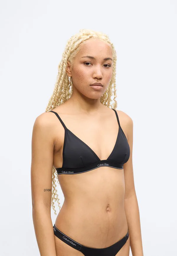Топ купальника с треугольным значком Calvin Klein Swimwear, Black — фото 3
