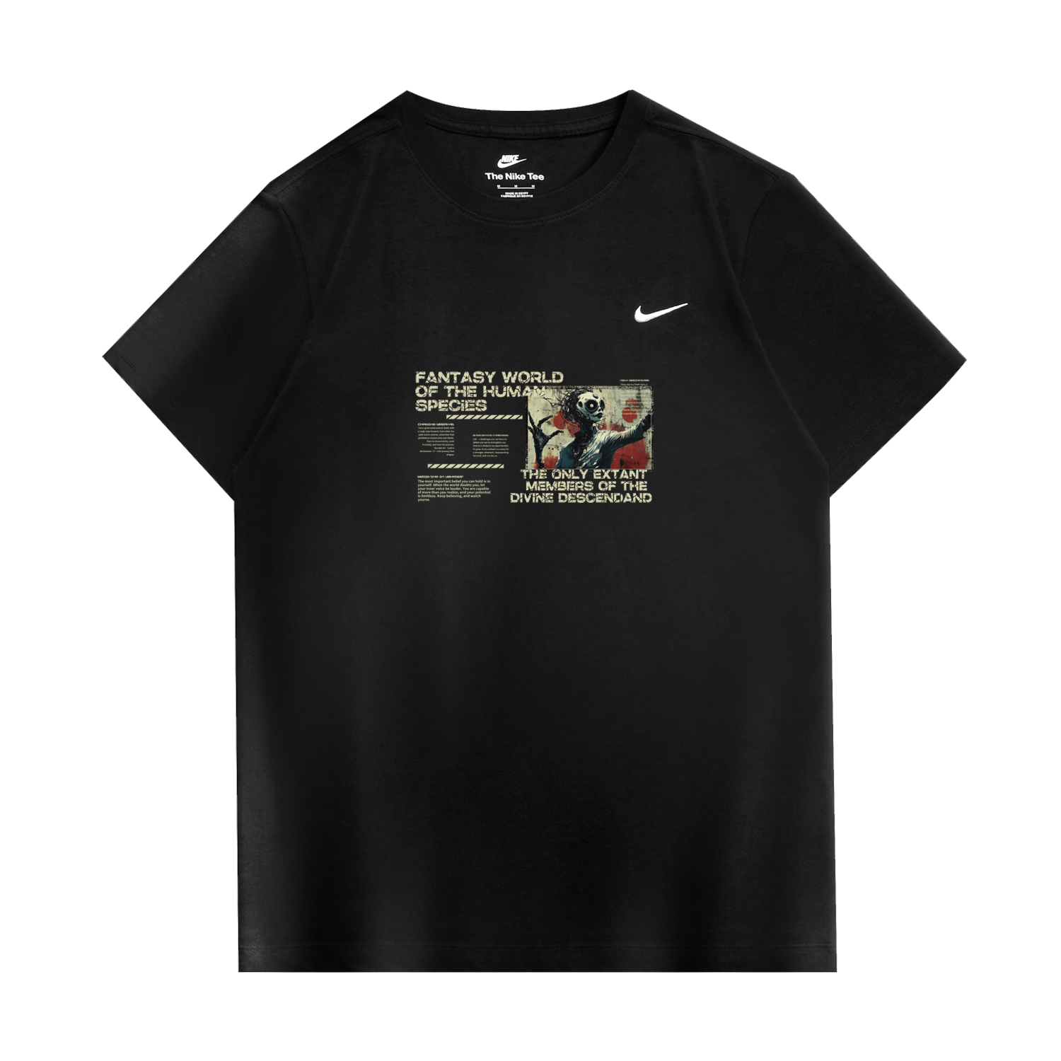 

Nike Спортивная футболка унисекс черная, Черный, Nike Спортивная футболка унисекс черная