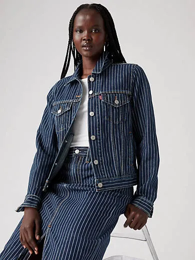 

Оригинальная куртка дальнобойщика Levi's, цвет Partly Masked - Dark Wash