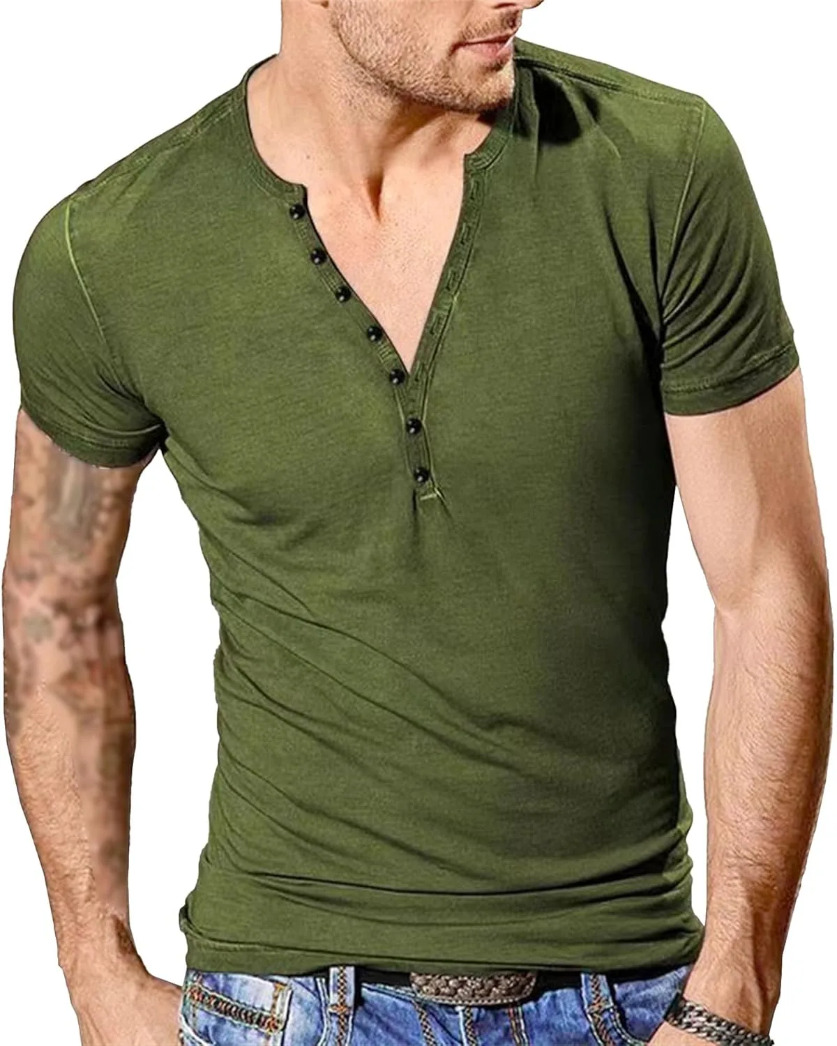 

Мужская футболка Henry Slim Fit с круглым вырезом Zylphorix