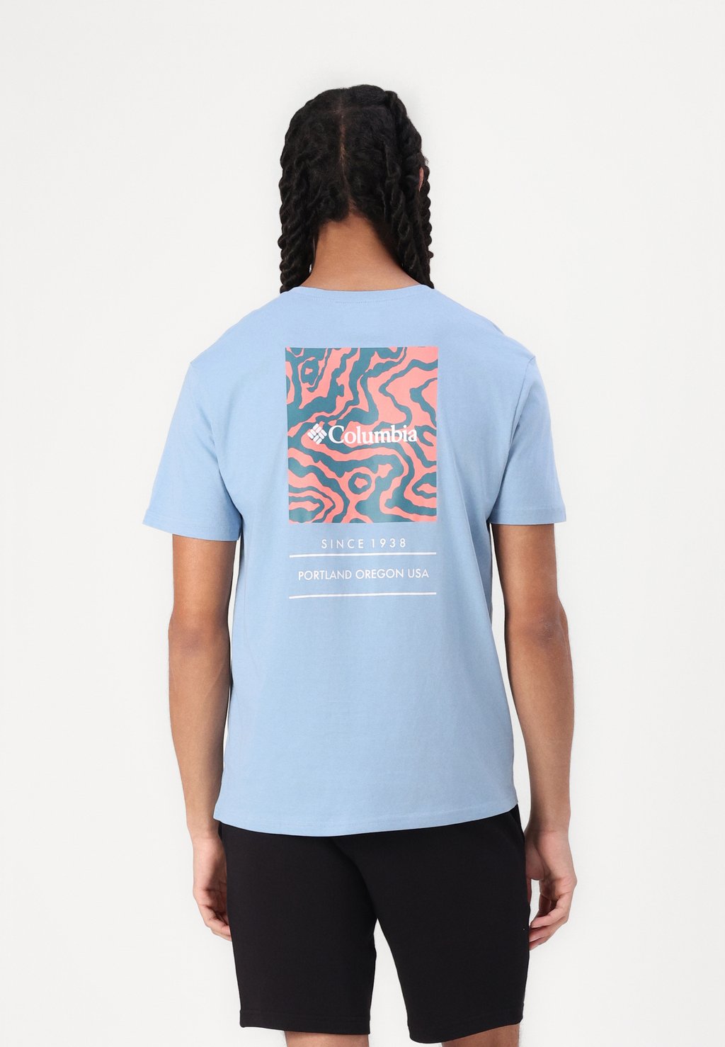 

Футболка с принтом BARTON SPRINGS GRAPHIC TEE Columbia, синий