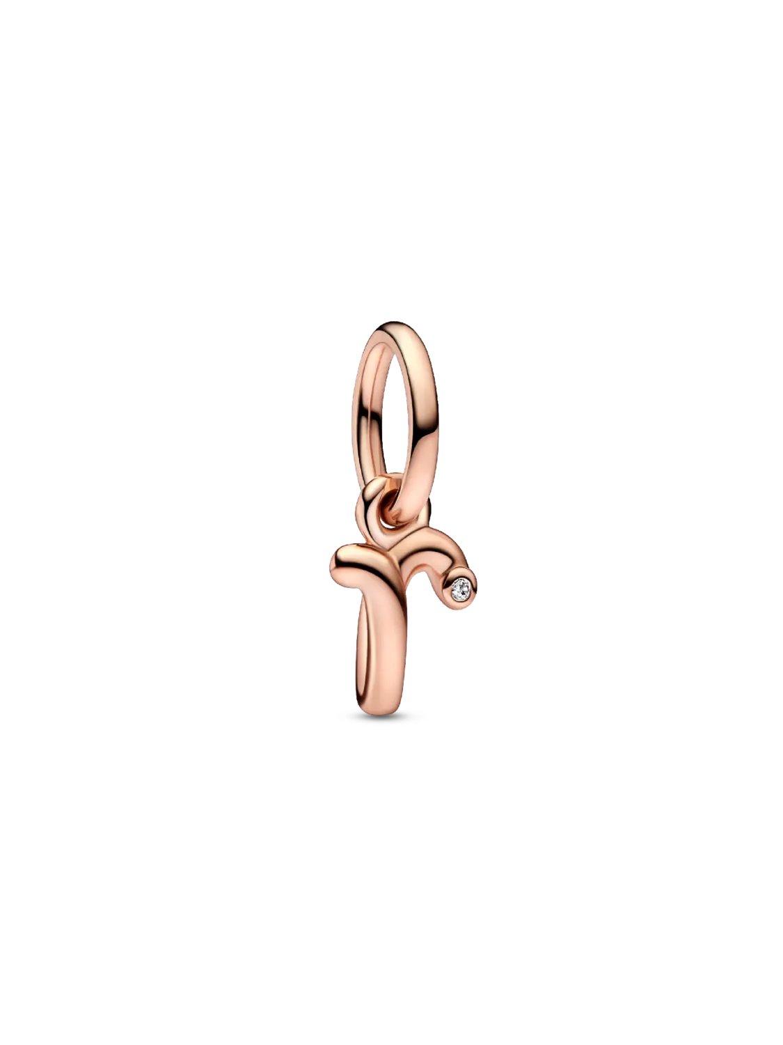 

Подвеска-алфавит в виде буквы R Pandora, покрытие из 14-каратного розового золота