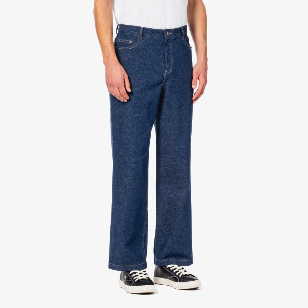 Мужские джинсы Denim-like, средне-синие, от Lacoste — фото 2