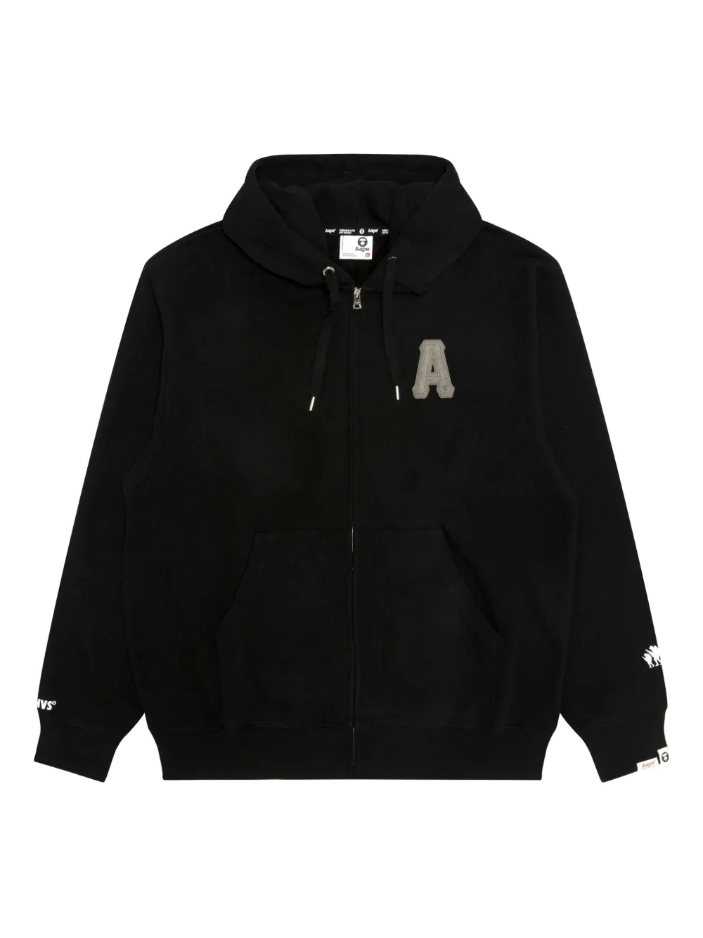 

Толстовка на молнии с нашивками AAPE BY *A BATHING APE, черный