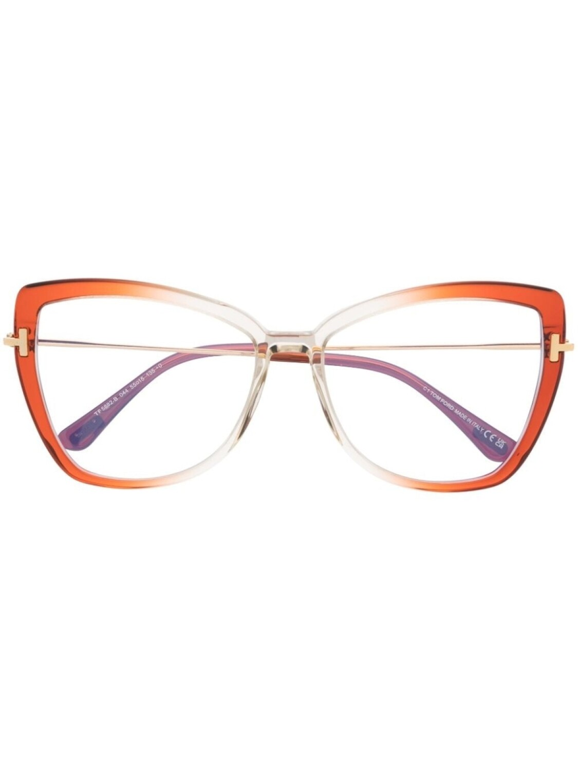 

TOM FORD Eyewear очки Butterfly в оправе 'кошачий глаз', золотистый