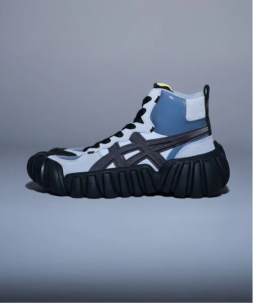 Унисекс высокие кеды из натуральной кожи DENTIGRE LL Onitsuka Tiger серые