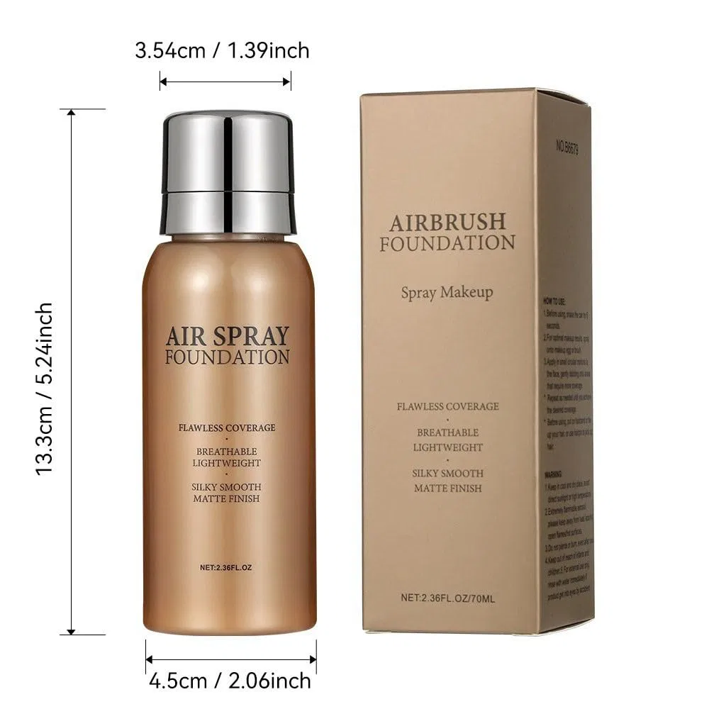 Тональный крем-спрей «Air Brush Makeup Foundation» с полным покрытием Generisch, 02