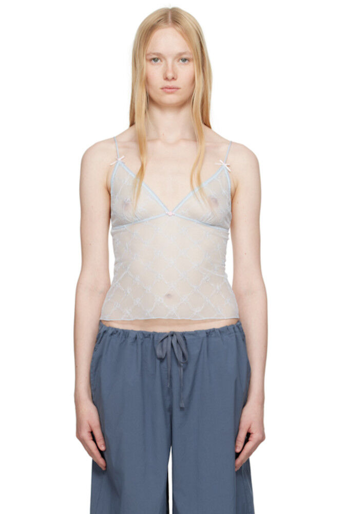 

SSENSE Exclusive Blue Spring Intimates Треугольная майка SKIMS