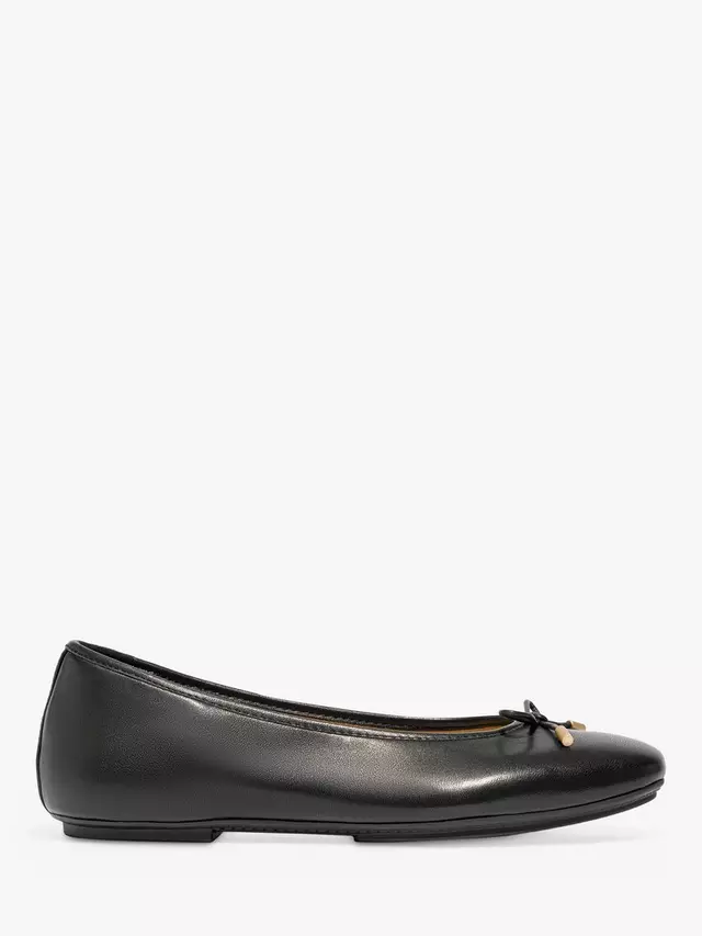 Балетки FitFlop Delicato Leather Bow, черный