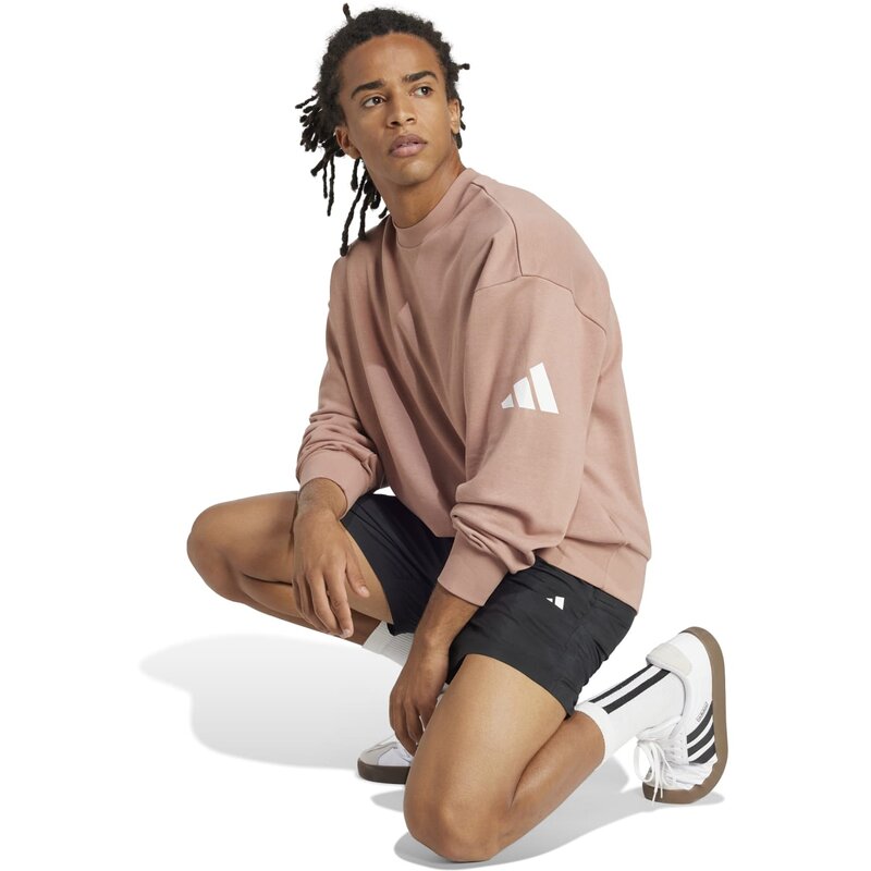 Свитшот Essentials свободного кроя с логотипом в виде трех полос Adidas, мультиколор — фото 4