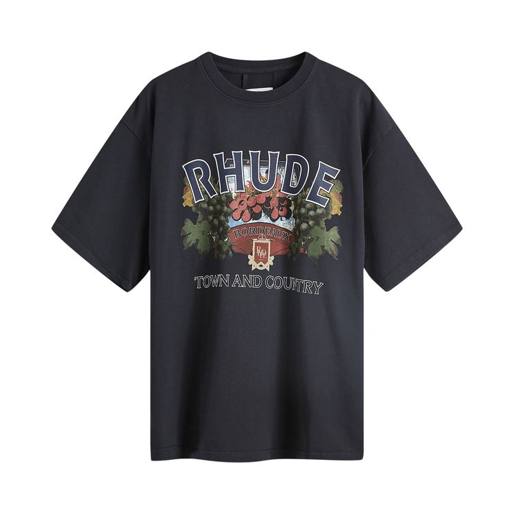 

Футболка Rhude Town and Country T-Shirt Vintage Black, черный