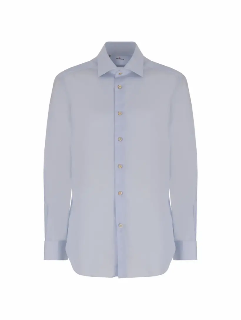

Хлопковая рубашка Kiton, голубой