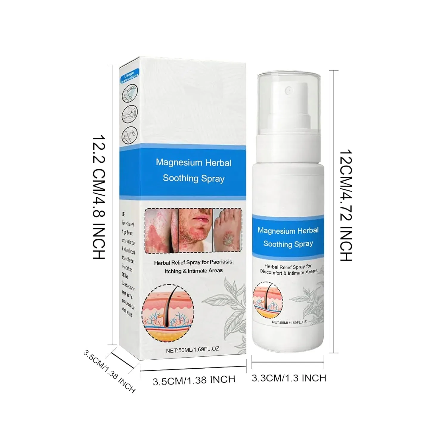 Спрей Zvoevo Magnesium Herbal Psoriasis для кожи (3 шт.) ‎Generisch, 3 Items — фото 3