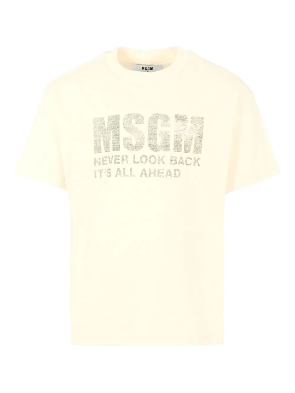 

Футболка с логотипом Msgm Kids, бежевый