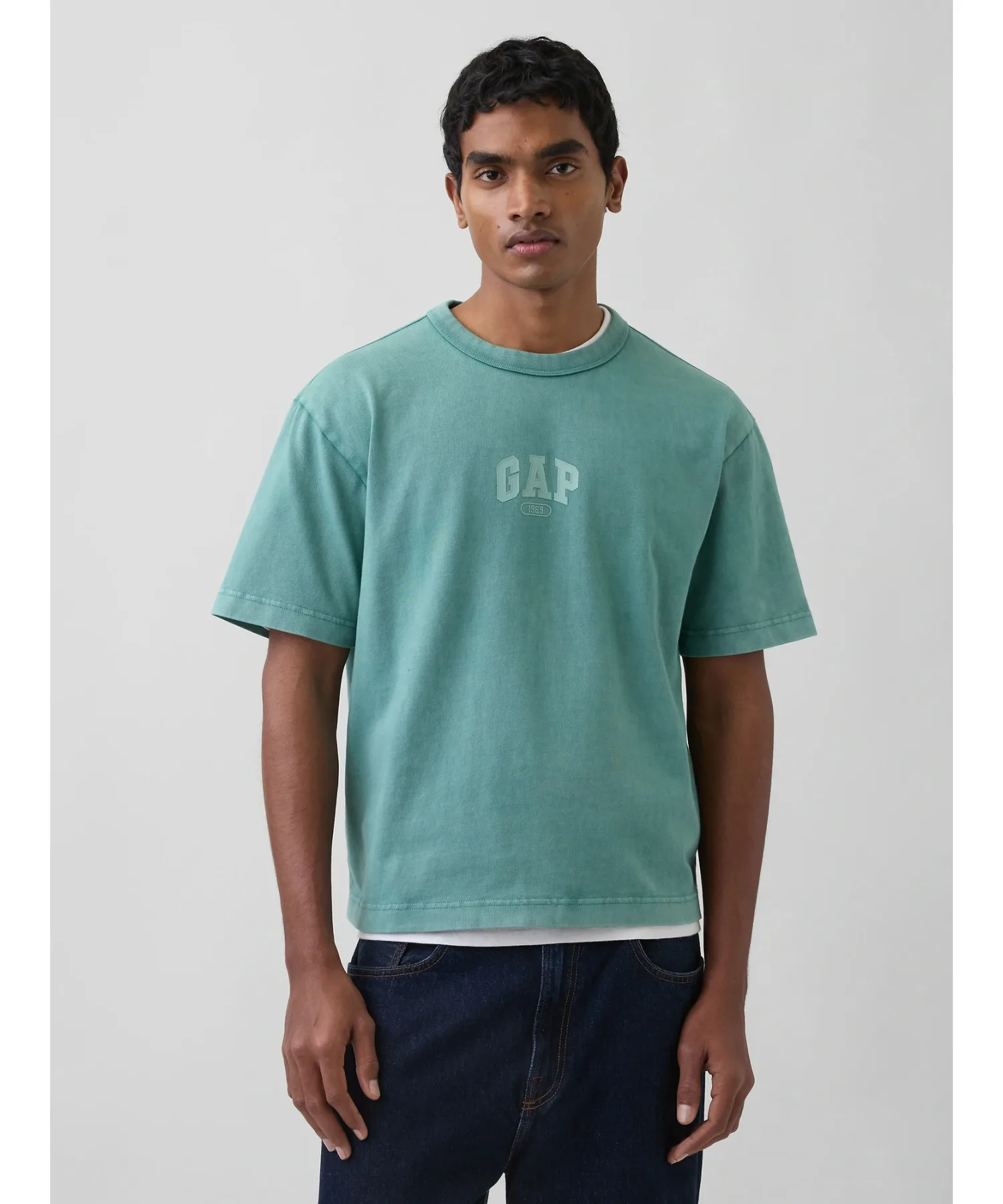 Унисекс футболка из хлопка GAP1969 Logo GAP зелёная