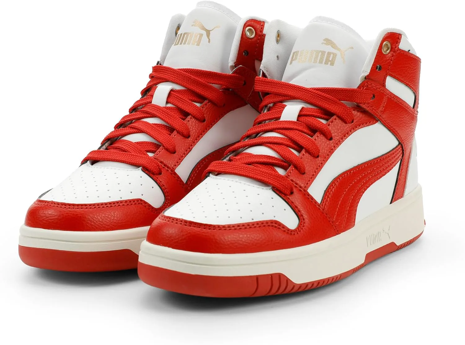 Женские кроссовки Puma Rebound Layup Luster Mid, белый/золотой