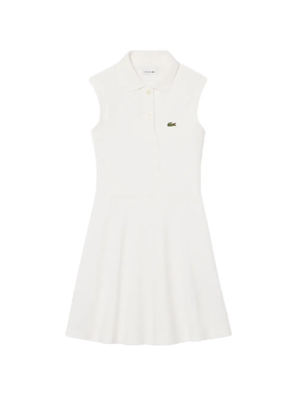 Короткое платье-поло без рукавов Lacoste, нейтральный