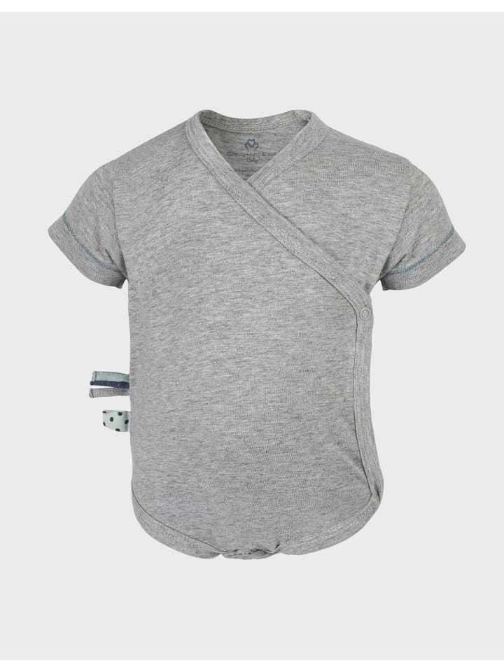 

OrganicEra Детский боди с короткими рукавами, серого меланжевого цвета