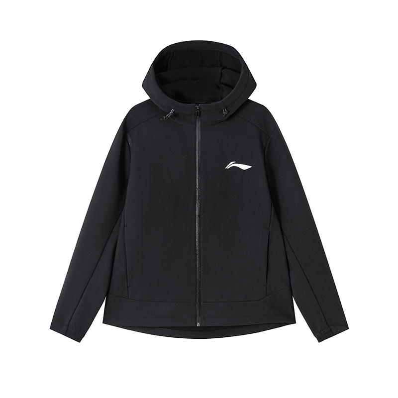 

Спортивный пиджак Li Ning, повседневный, с капюшоном, водоотталкивающий, мужской., черный