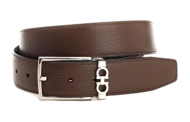 

Ferragamo Реверсивный ремень с пряжкой Gancini, Brown