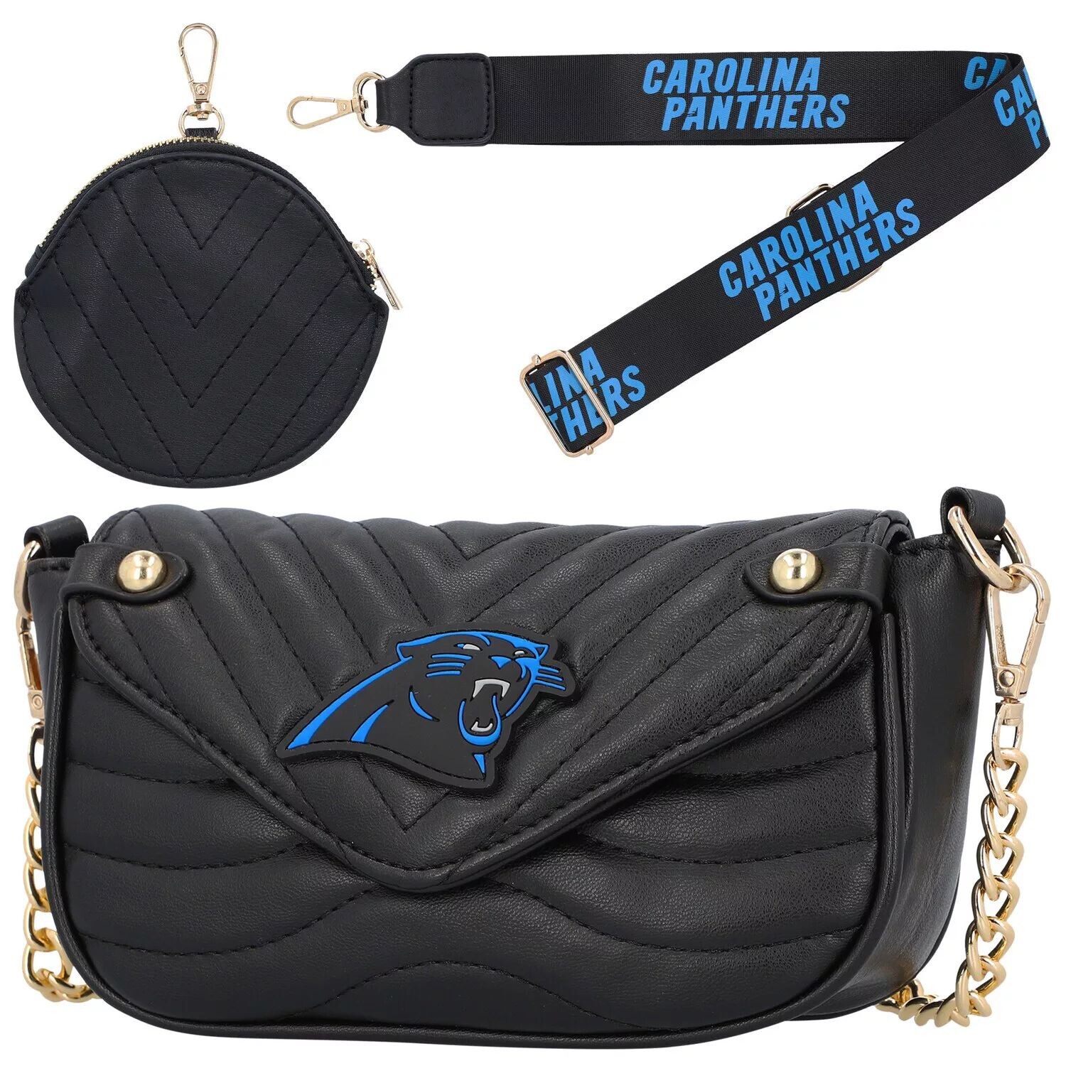 

Женская сумка Cuce Carolina Panthers из веганской кожи с ремешком